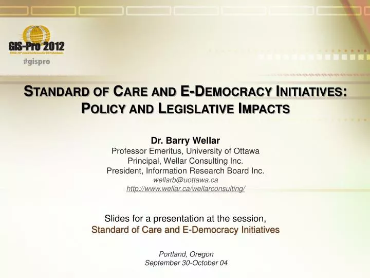 standard of care and e democracy initiatives policy and legislative impacts