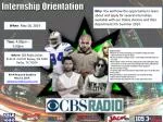 Internship Orientation for Summer 2014 at CBS Radio Dallas - slide 1
