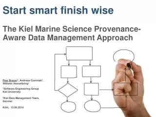 Start smart finish wise The Kiel Marine Science Provenance-Aware Data Management Approach