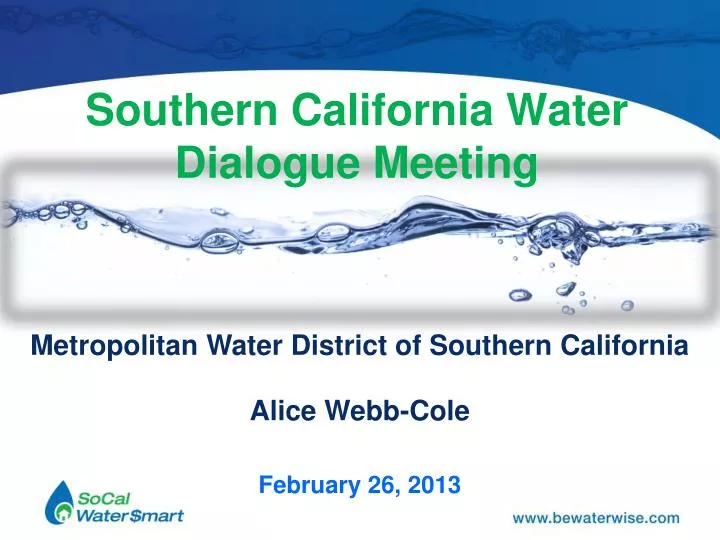 southern california water dialogue meeting