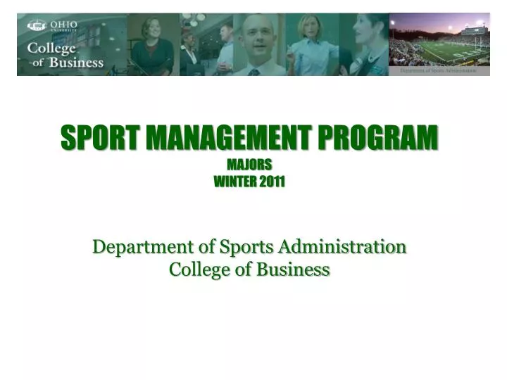 sport management program majors winter 2011