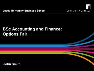 BSc Accounting and Finance: Options Fair