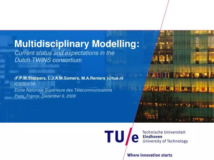 multidisciplinary modelling current status and expectations in the dutch twins consortium