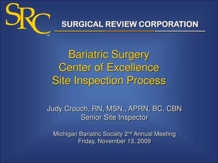 bariatric surgery center of excellence site inspection process