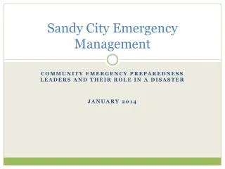 Sandy City Emergency Management