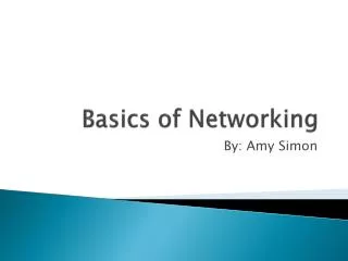 Basics of Networking