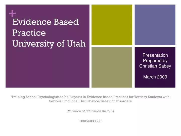 evidence based practice university of utah