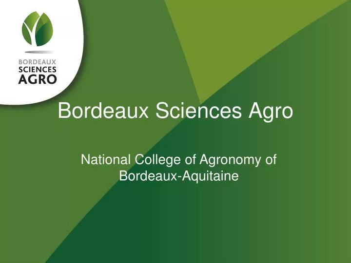 bordeaux sciences agro