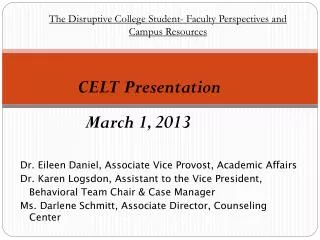 CELT Presentation March 1, 2013