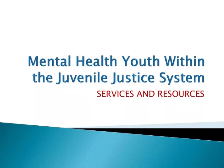 mental health youth within the juvenile justice system