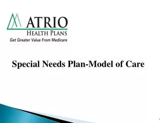 Special Needs Plan-Model of Care