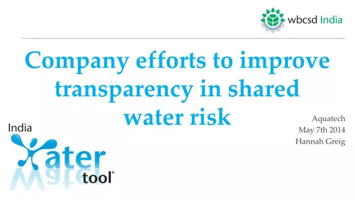 company efforts to improve transparency in shared water risk