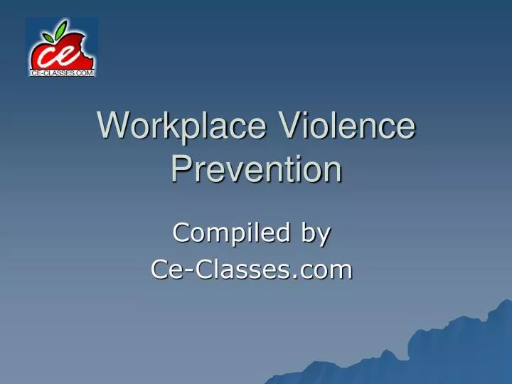 workplace violence prevention