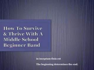 How To Survive &amp; Thrive With A Middle School Beginner Band