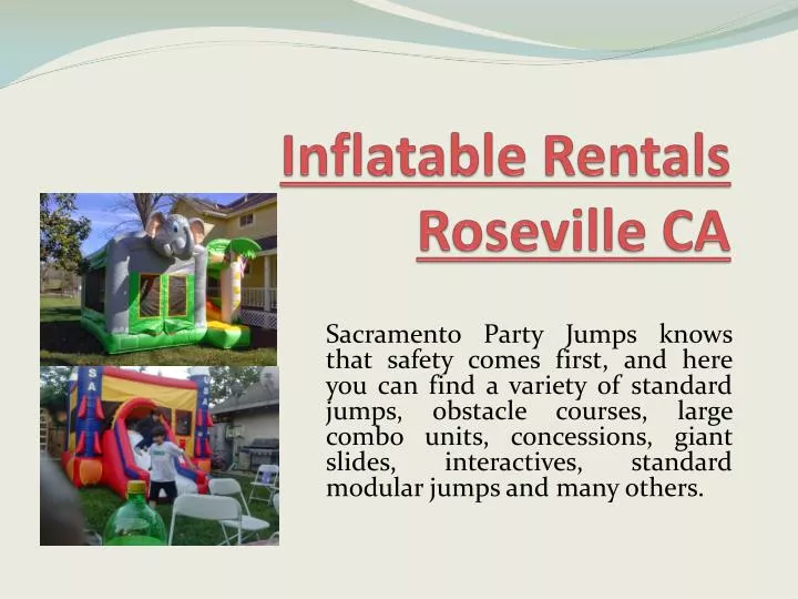 inflatable rentals roseville ca