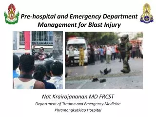 Pre-hospital and Emergency Department Management for Blast Injury