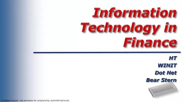 information technology in finance