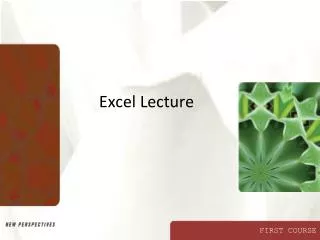 Excel Lecture