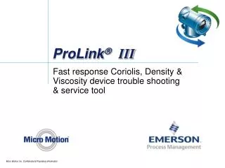 ProLink ? III