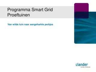 programma smart grid proeftuinen