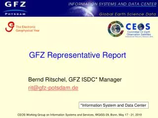 GFZ Representative Report