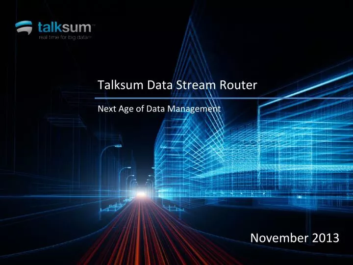 talksum data stream router