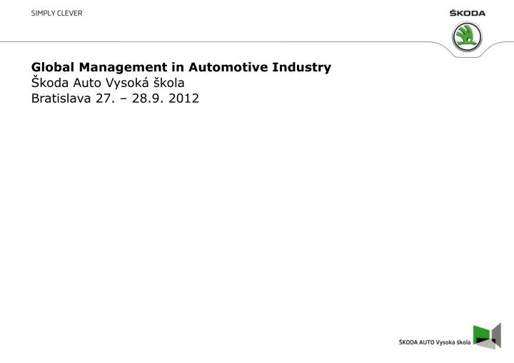 global management in automotive industry