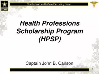 Health Professions Scholarship Program (HPSP)