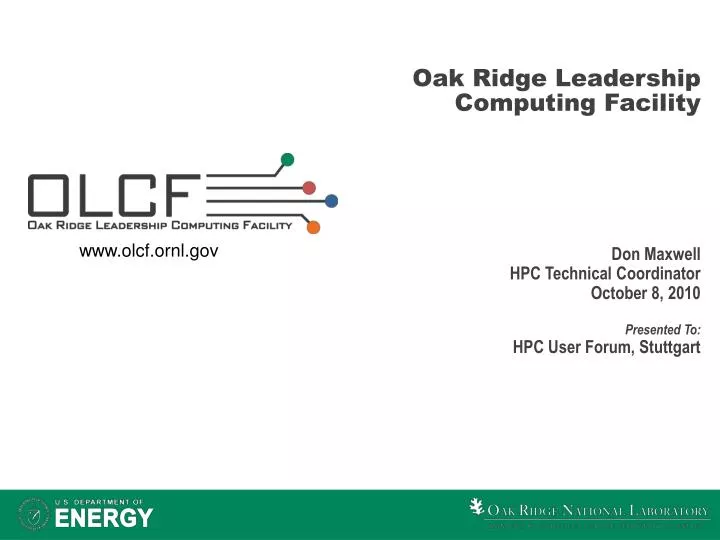 oak ridge leadership computing facility