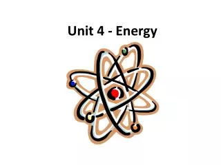 Unit 4 - Energy