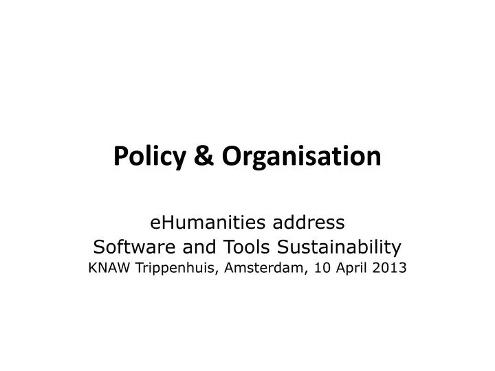 policy organisation