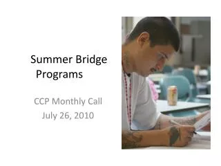 Summer Bridge Programs