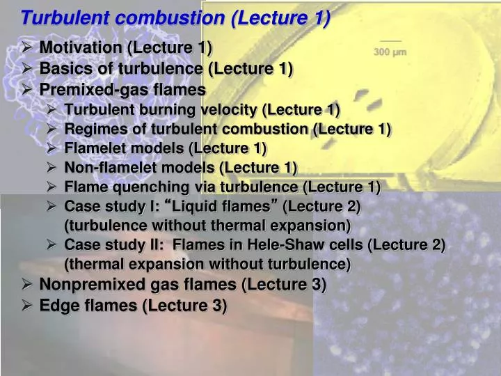 turbulent combustion lecture 1