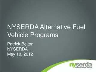 NYSERDA Alternative Fuel Vehicle Programs
