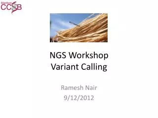 NGS Workshop Variant Calling