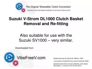 Suzuki V-Strom DL1000 Clutch Basket Removal and Re-fitting