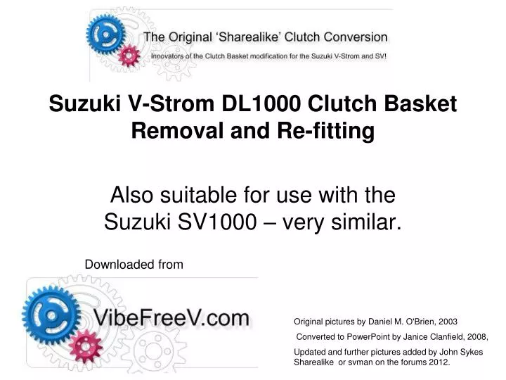 suzuki v strom dl1000 clutch basket removal and re fitting