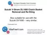 Suzuki V-Strom DL1000 Clutch Basket Removal and Re-fitting