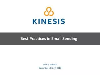 Kinesis Webinar December 18 &amp; 19, 2013