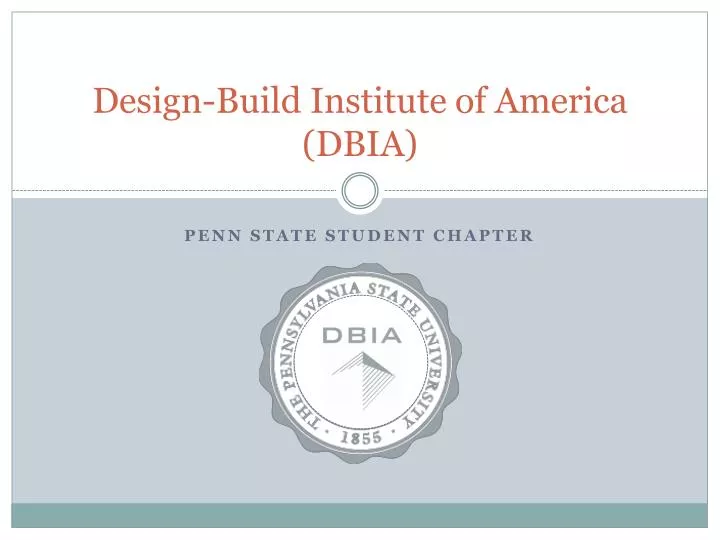 design build institute of america dbia