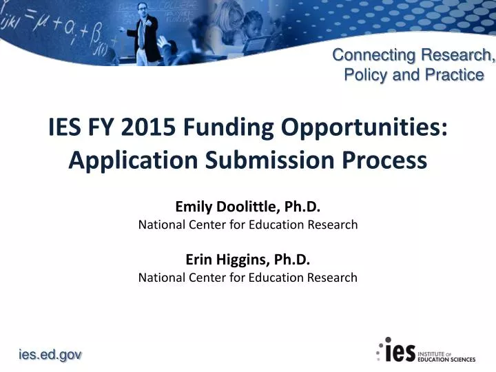 ies fy 2015 funding opportunities application submission process