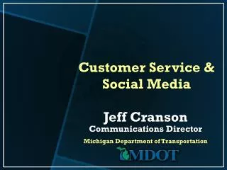 Customer Service &amp; Social Media
