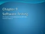 Chapter 9 Software Testing