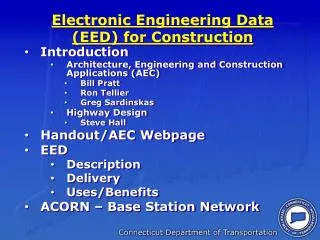 electronic engineering data eed for construction