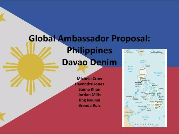 global ambassador proposal philippines davao denim