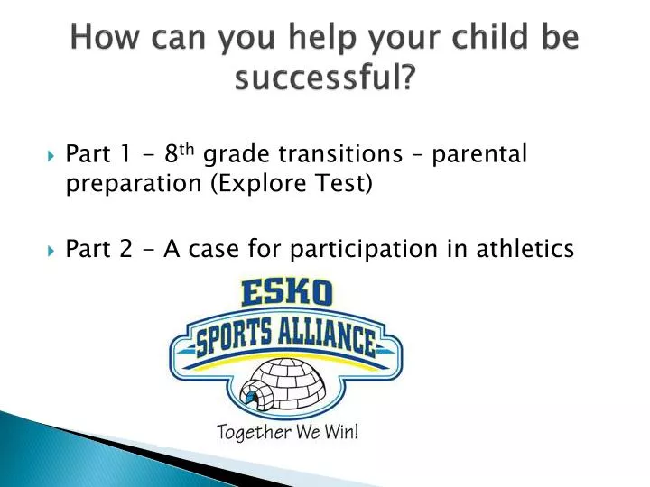 how can you help your child be successful