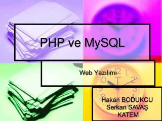 php ve mysql