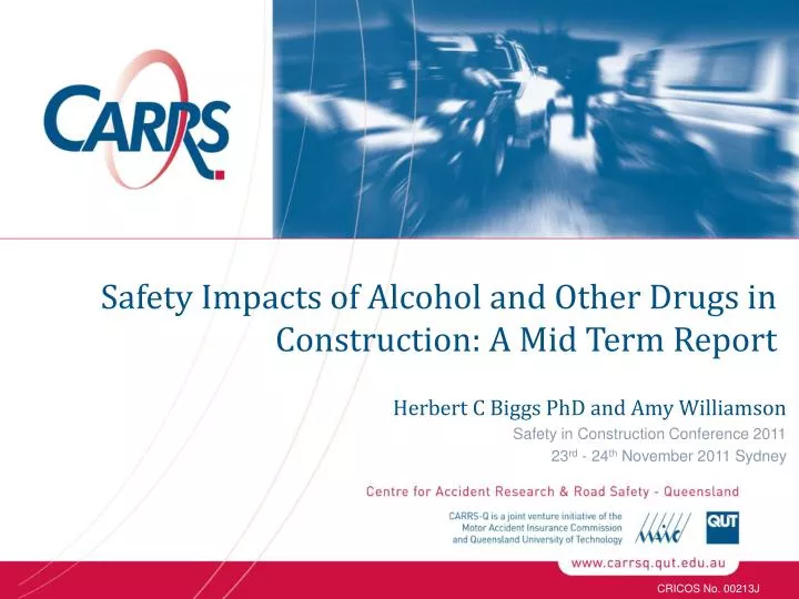 safety impacts of alcohol and other drugs in construction a mid term report