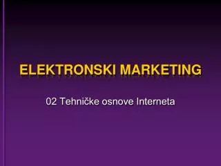 ELEKTRONSKI MARKETING