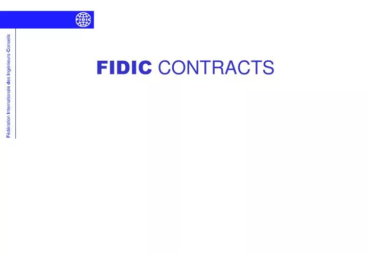 fidic contracts